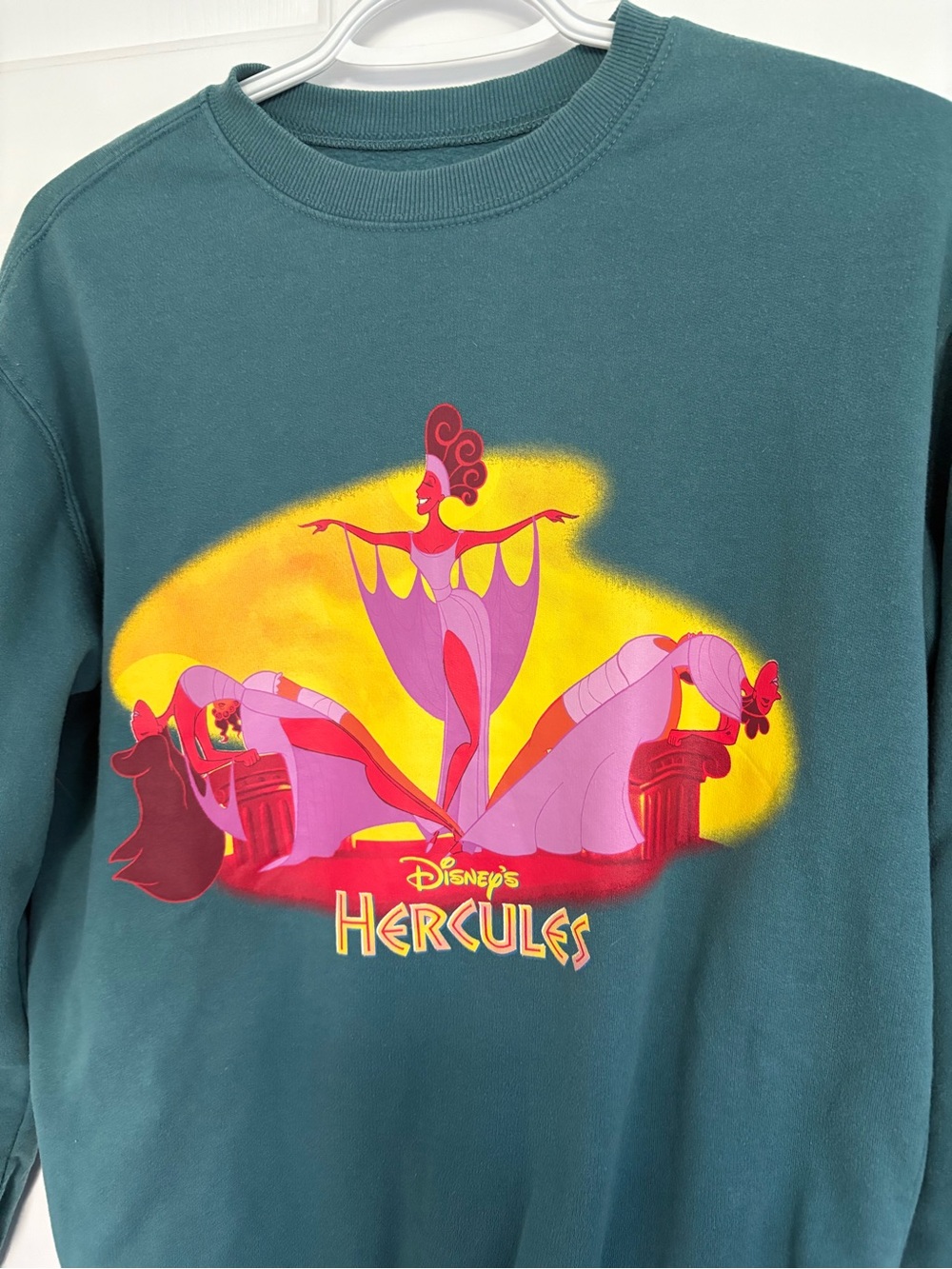 Disney Hercules Graphic Crewneck Sweater - Teal